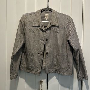 Lykke Wullf cropped conductor striped coat